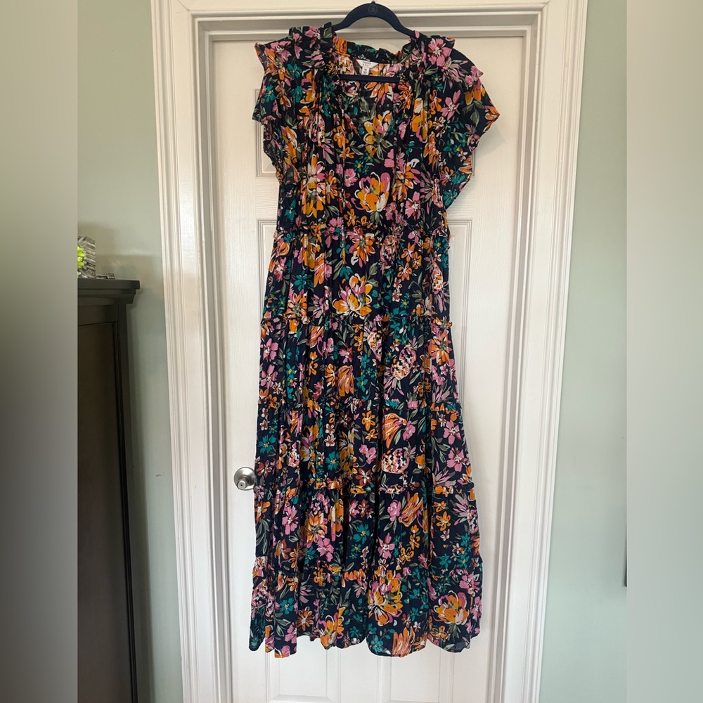 Crown & Ivy Multicolor Floral Maxi Dress  3X EUC
